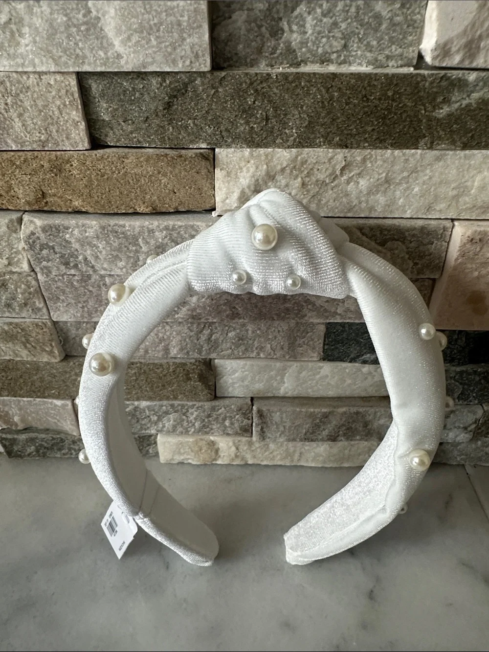Pearlized Velvet Knot Headband